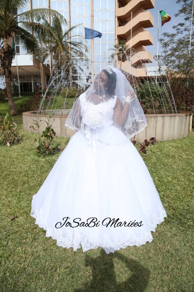 Bride Mariam in her custom JoSaBi wedding Dress