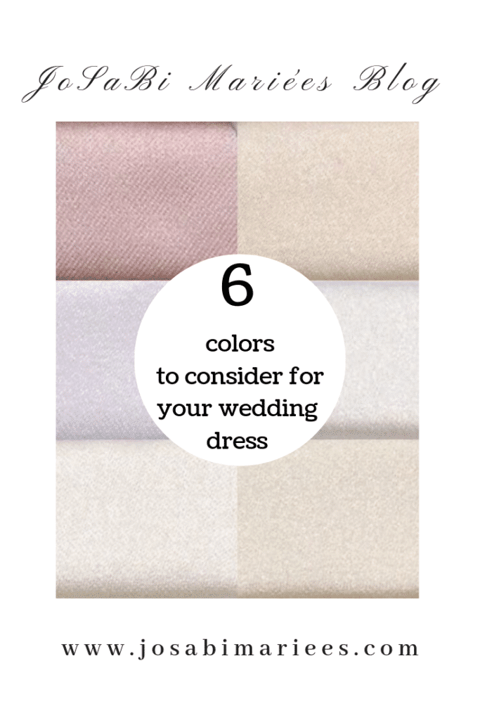 6 colors to consider for a wedding dress