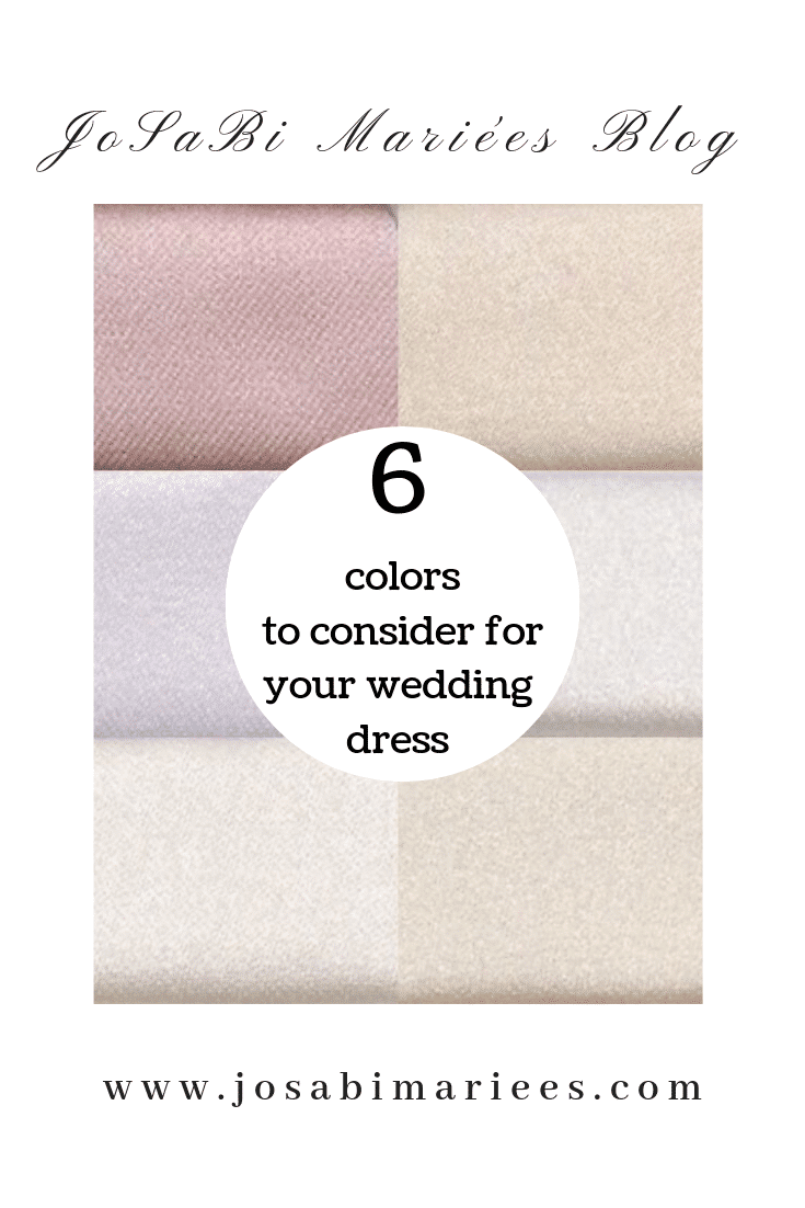 6 colors to consider for a wedding dress