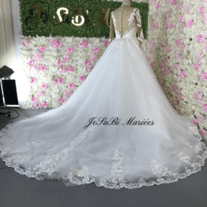 Robe de mariée détachable à longues manches par JoSaBi