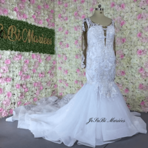 Robe de mariée longues manches sur mesure