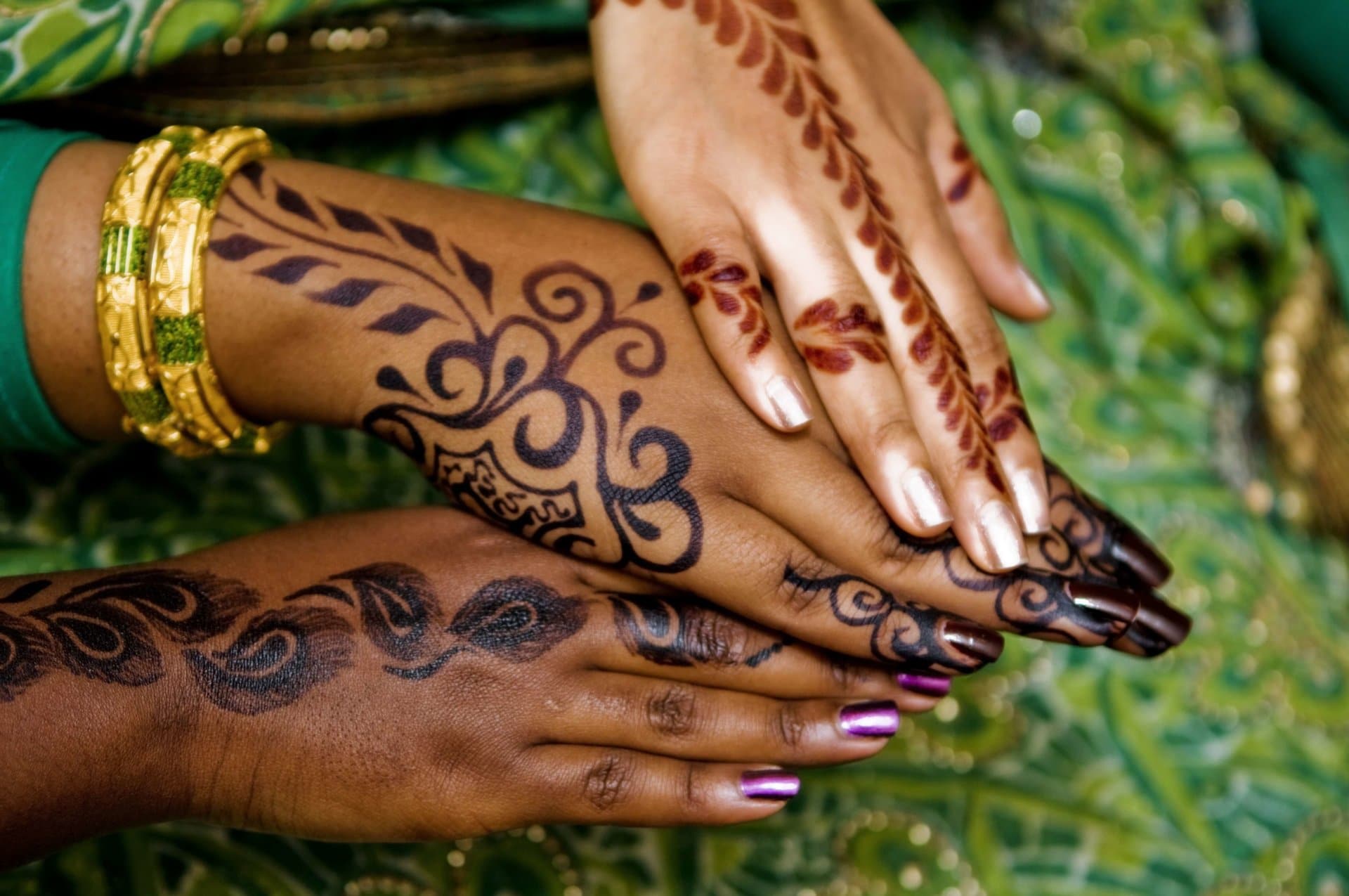 African wedding traditions henna application for bride