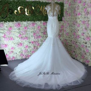 Illusion Lace mermaid wedding dress