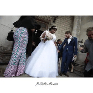 Robe de mariée trapèze longues manches