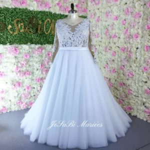 Robe de mariée longues manches sur mesure