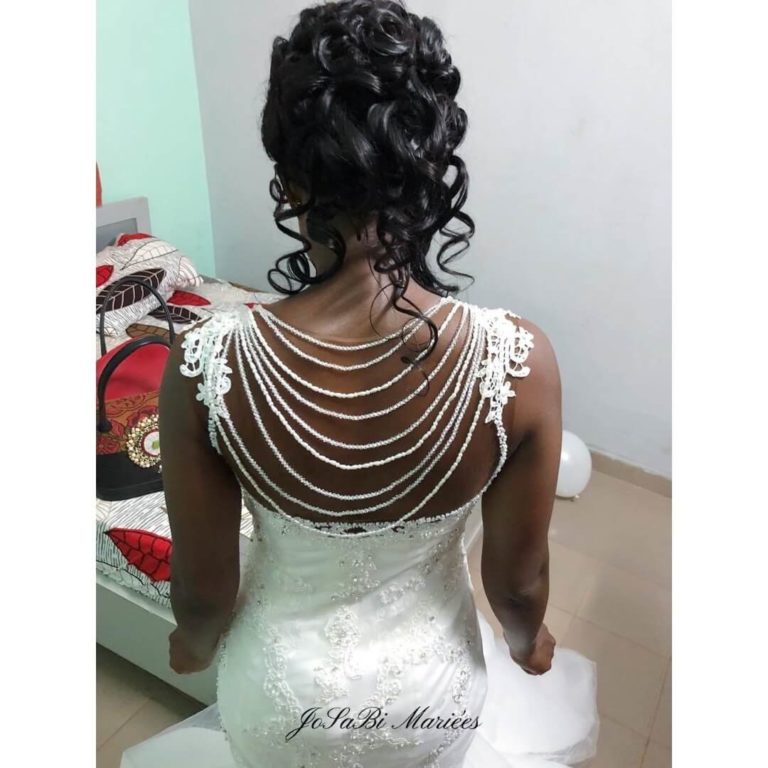 Mermaid wedding dress with back detail