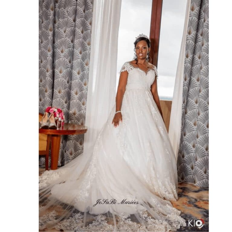 Robe de mariée princesse avec une traine