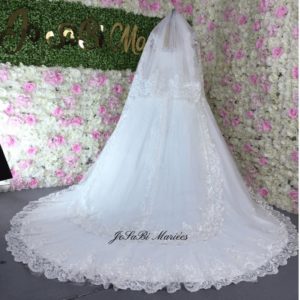 Robe de mariée princesse avec une traine