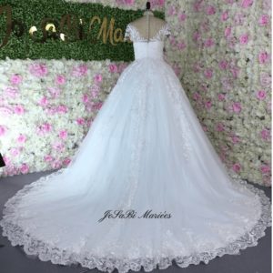 Custom Lace ballgown wedding dress
