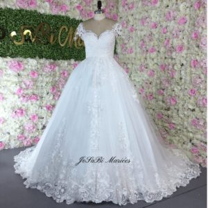 Robe de mariée princesse avec une traine