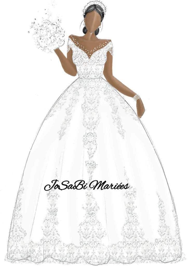 Robe de mariée princesse avec une traine