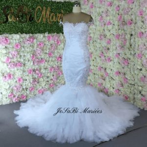 robe de mariée sirène a frous frous