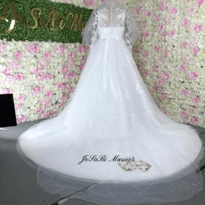 A line lace wedding dress plus size