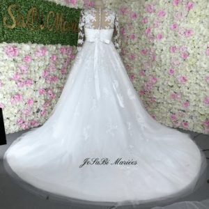 robe de mariée trapèze en dentelle