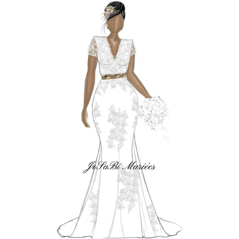Custom wedding dress sketch