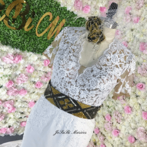 African Fabric wedding dress custom