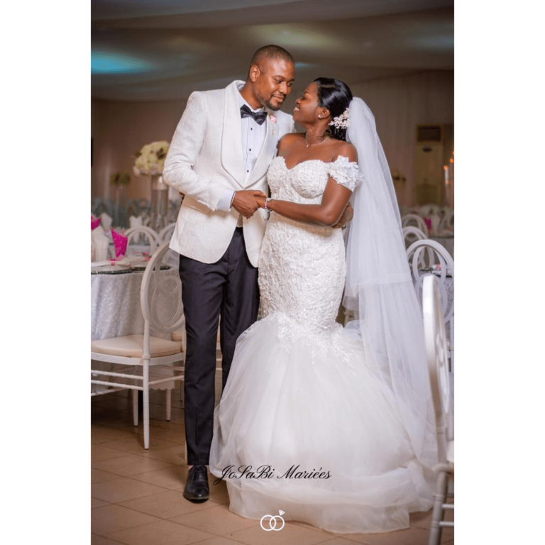 gorgeous African wedding couple bride and groom