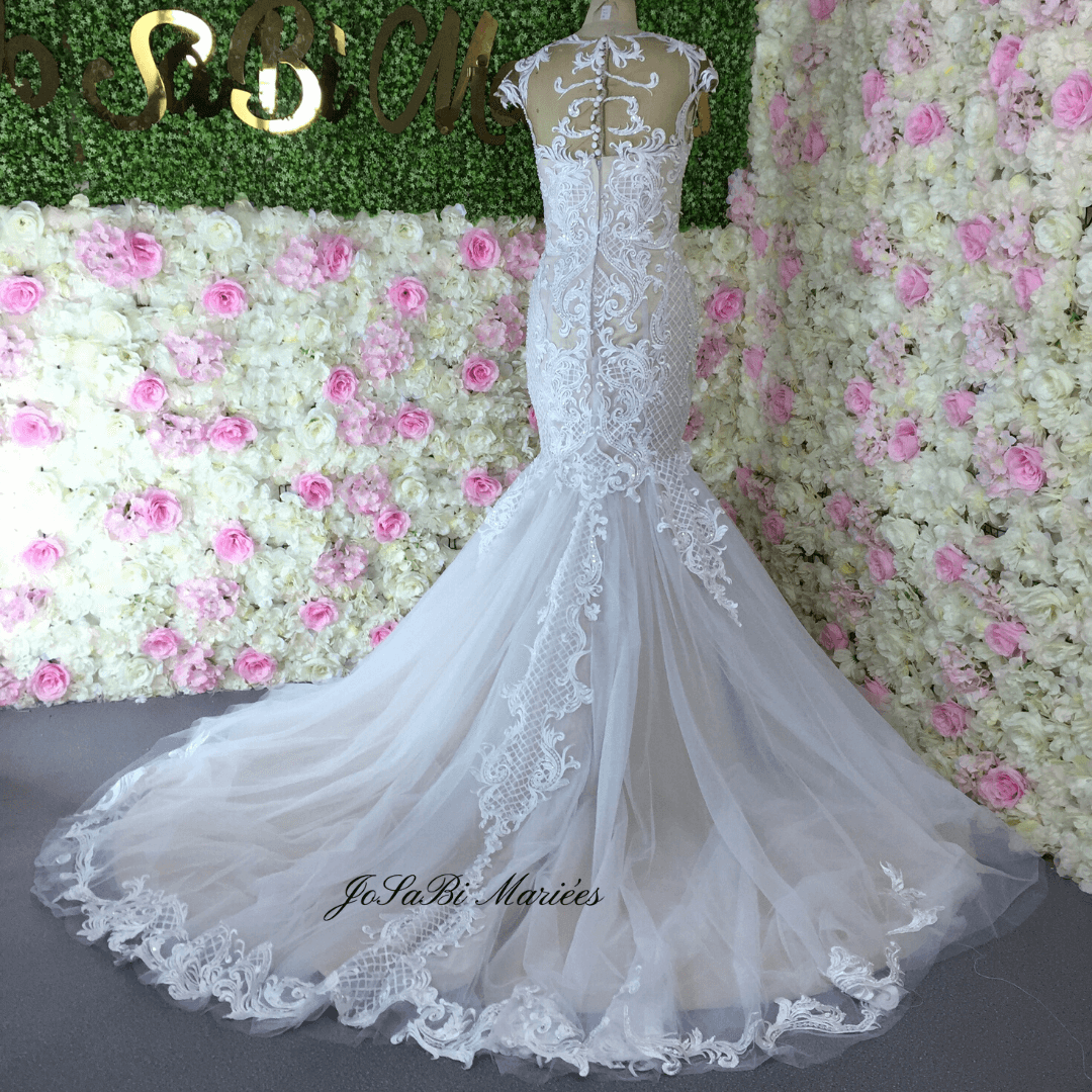 Blush Mermaid Wedding Dress
