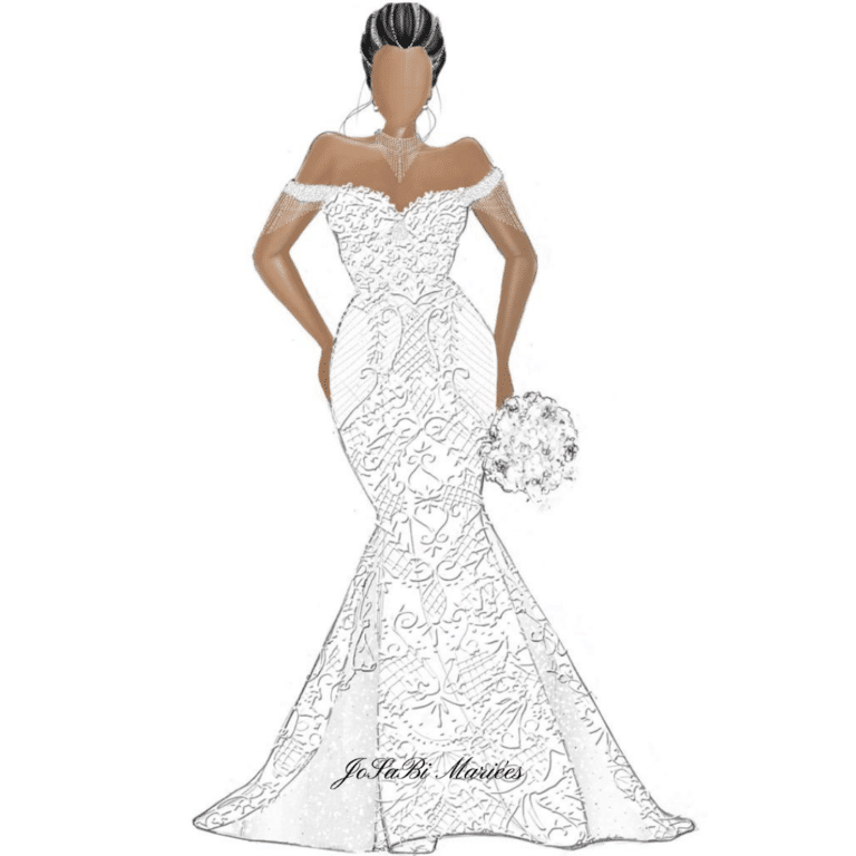 JoSaBi custom champagne wedding dress lace