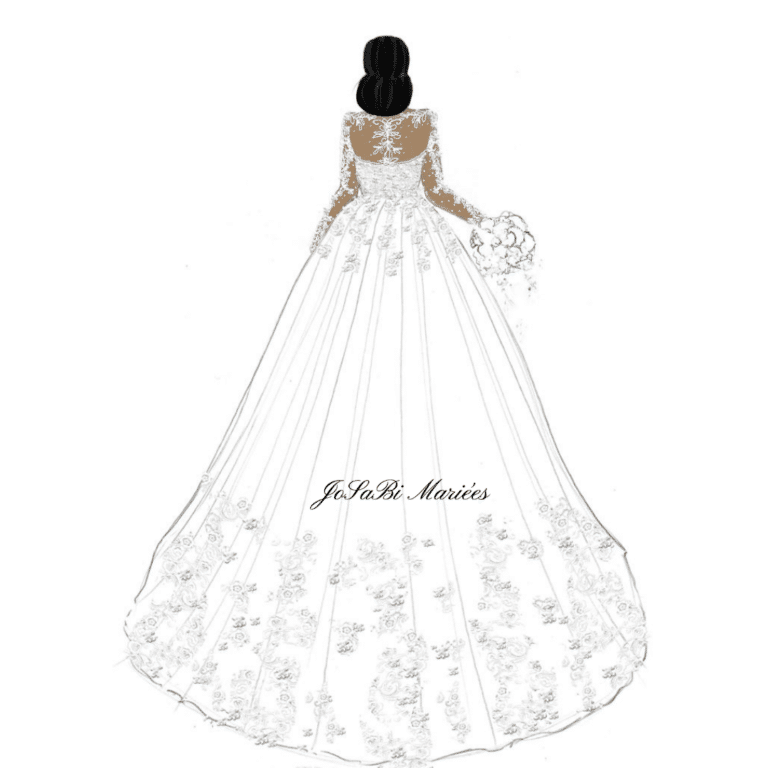 ballgown wedding dress sketch