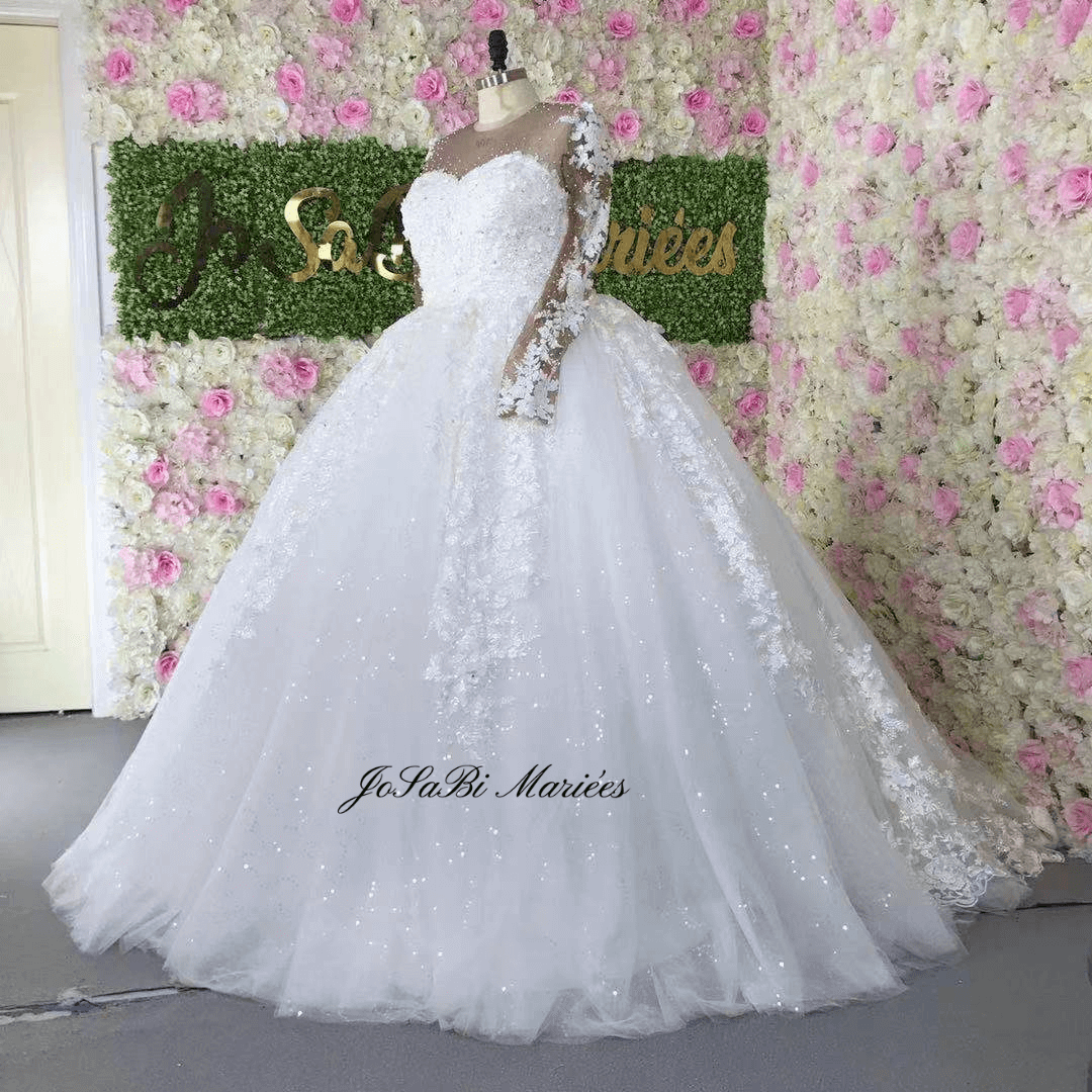 ballgown wedding dress sparkle