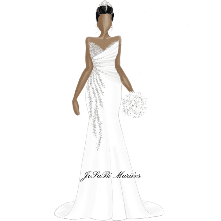 custom wedding dress sketch