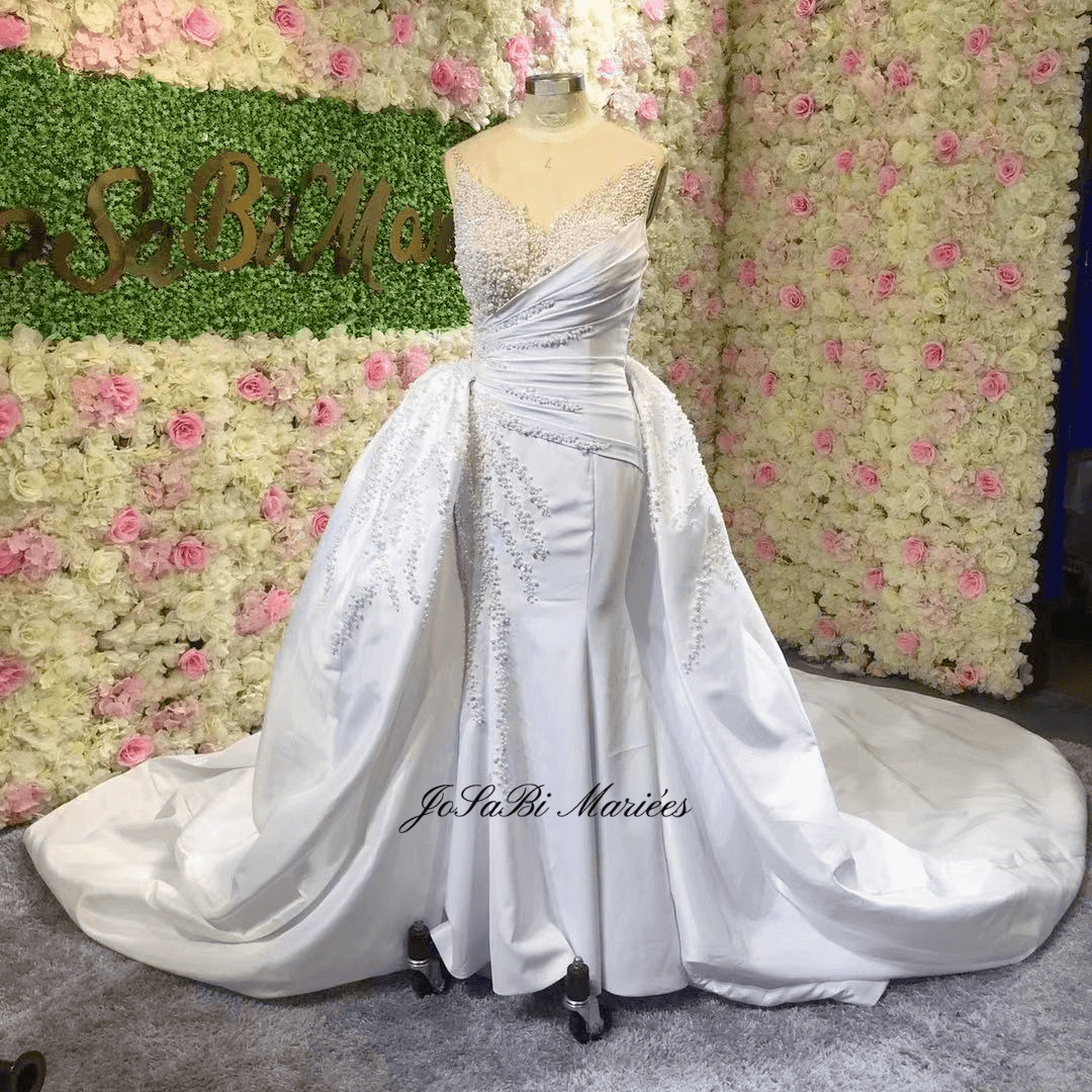 luxury 2 in 1 wedding dress