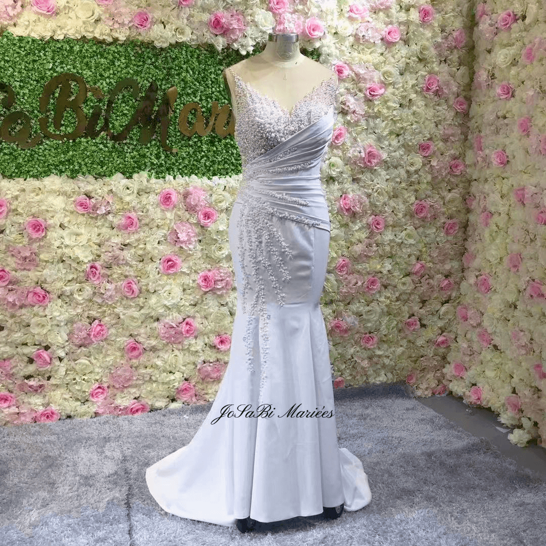 custom sheath wedding dress