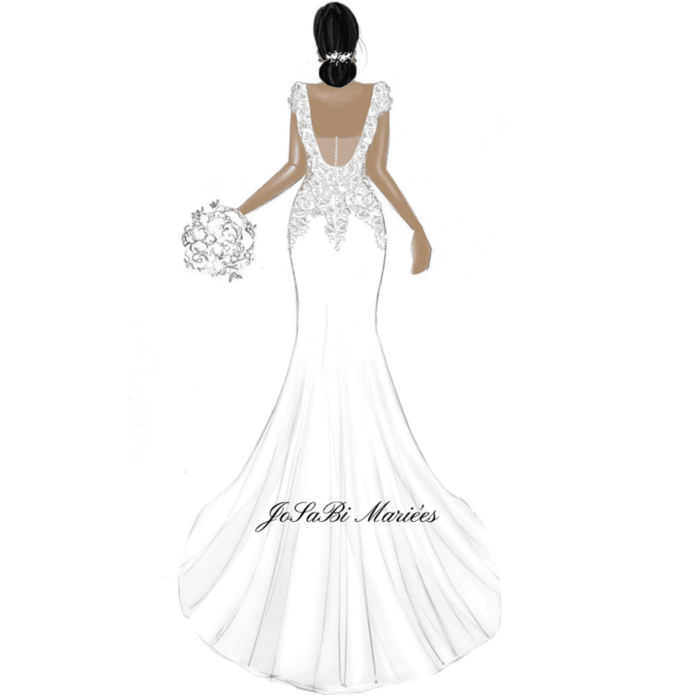 croquis de robe de mariée sur mesure