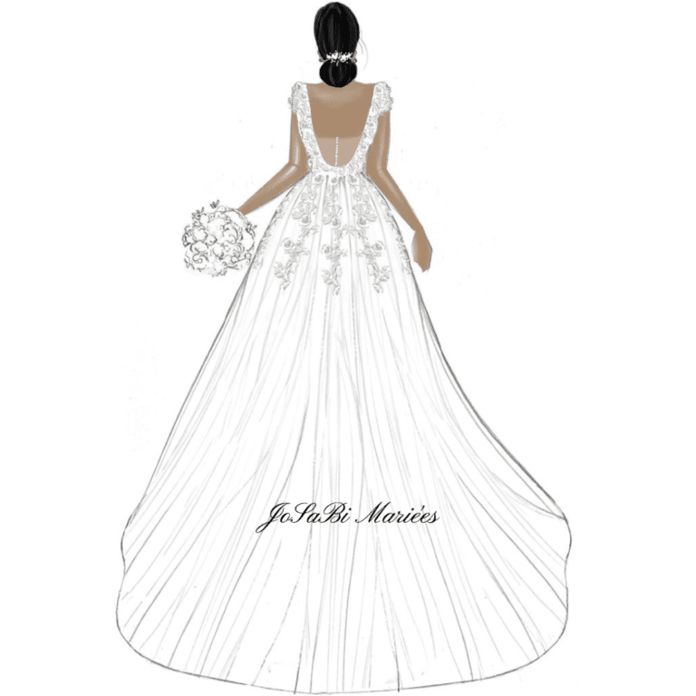 JoSaBi Mariées wedding dress sketch