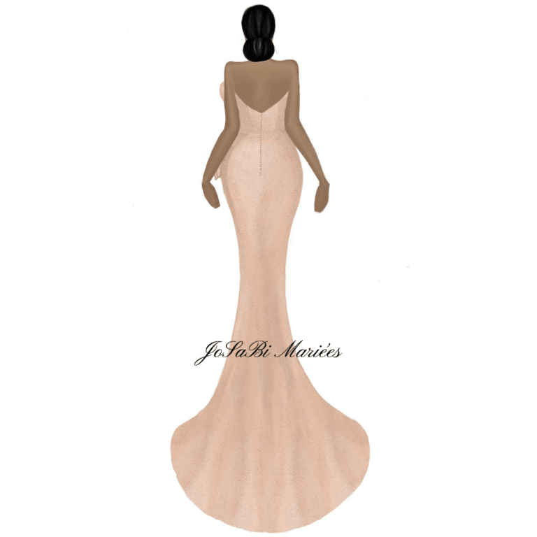 Custom Rose Gold reception dress JoSaBi Mariées