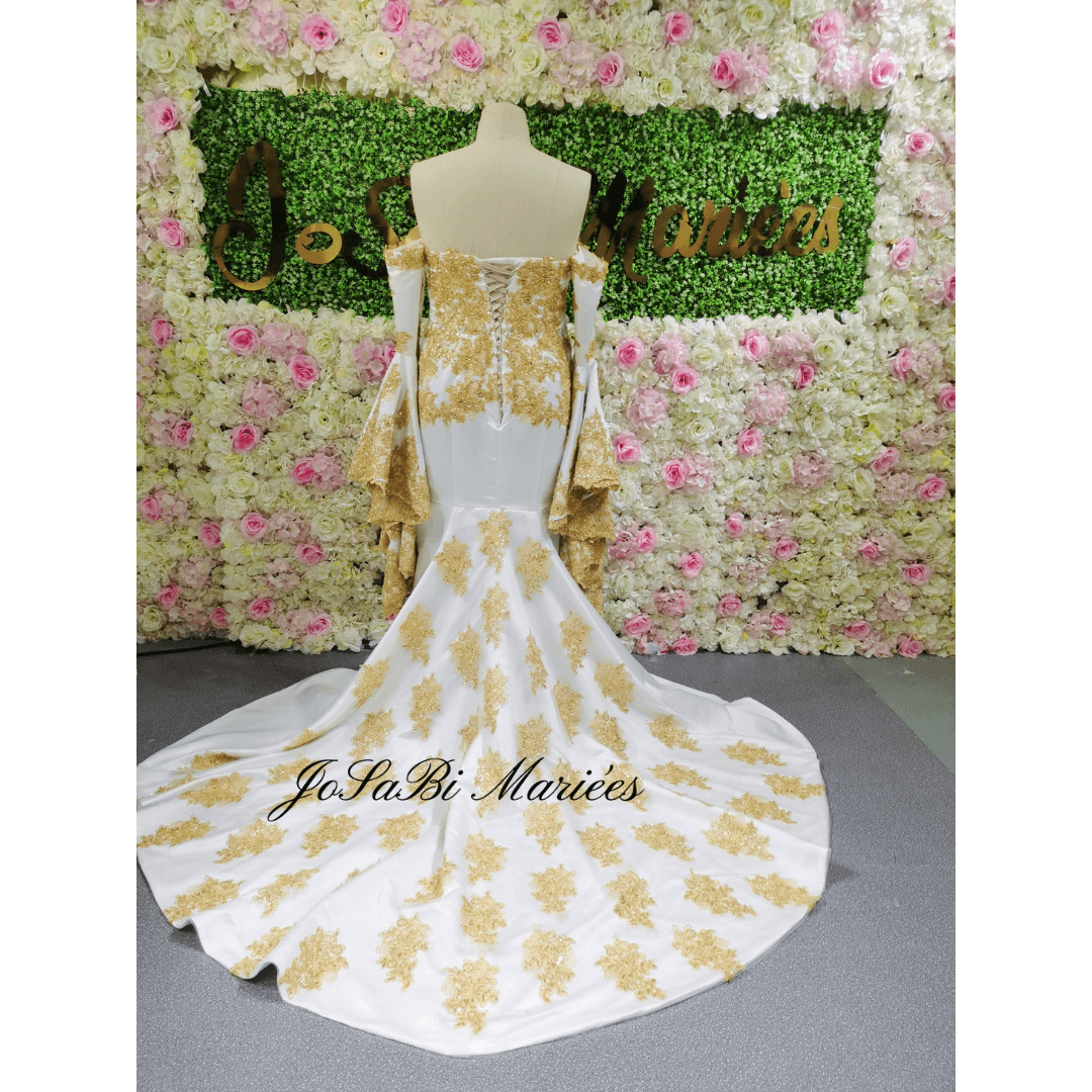 robe de mariée dorée