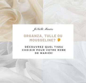 Tissus de robe de mariée organza tulle et mousseline